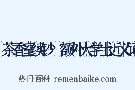 茶香室续钞·额外大学士近义词是什么意思的图片